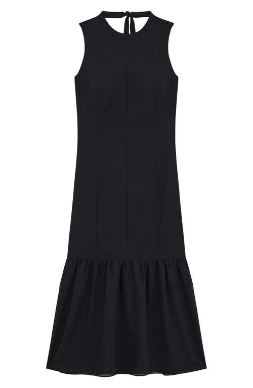 Theory Tiered Lightweight Wool Midi Dress