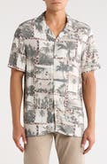 INDUSTRY REPUBLIC CLOTHING Palm Print Camp Shirt