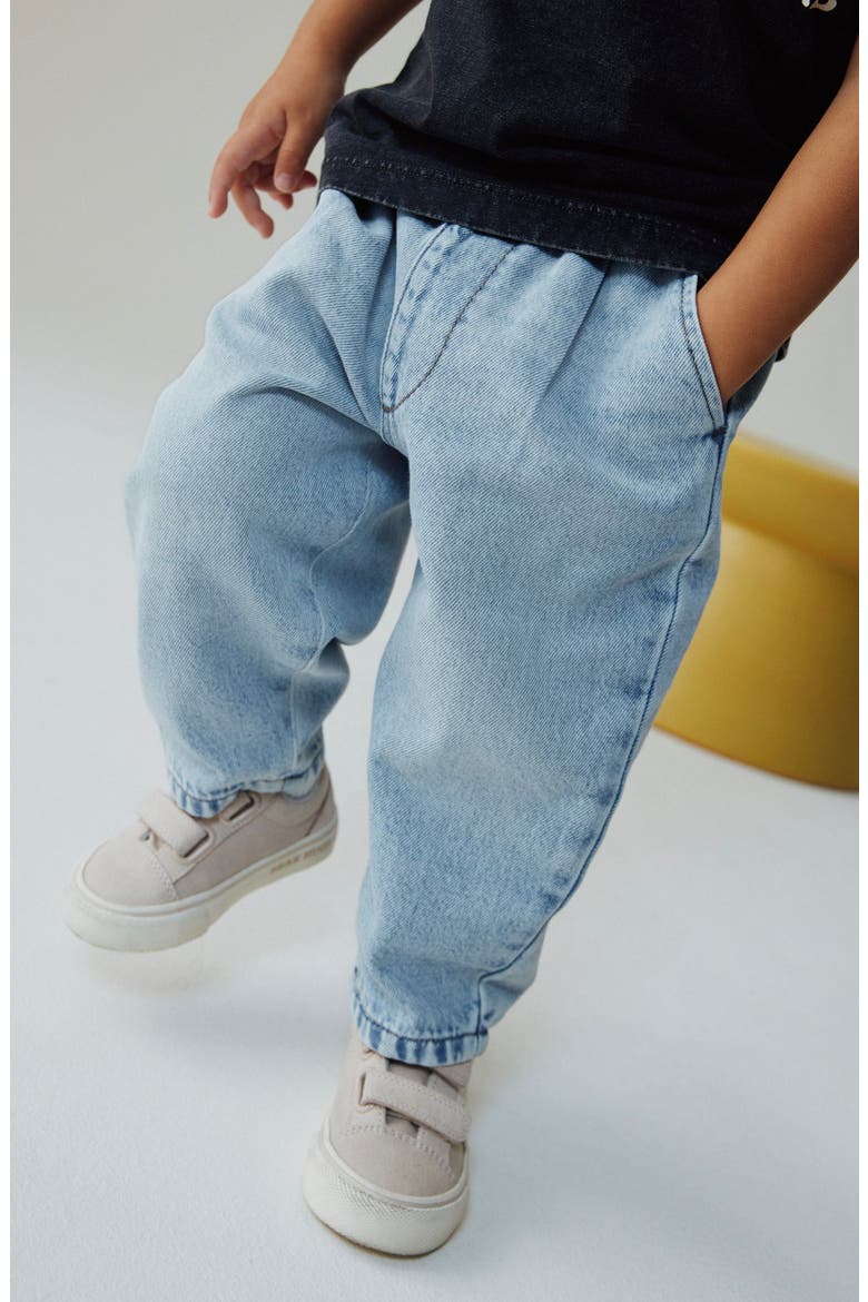 Kids' Barrel Leg Jeans, Alternate, color, BLUE