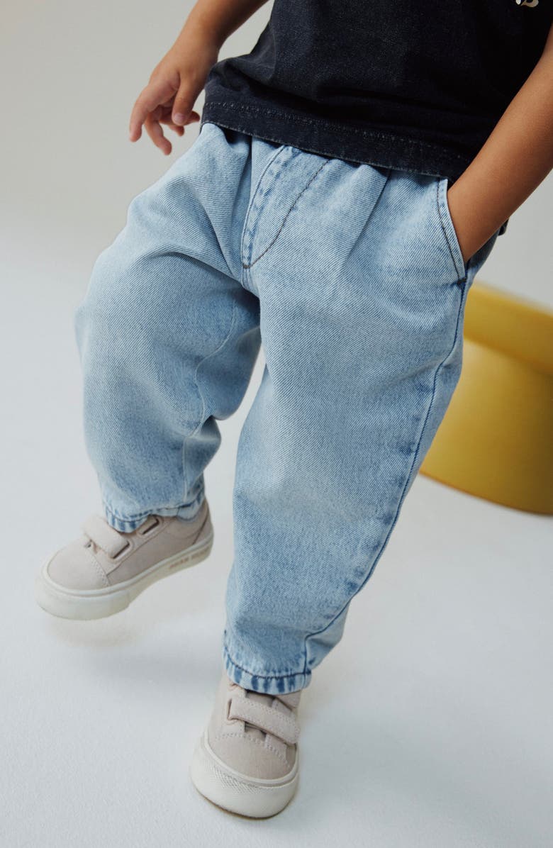 NEXT Kids' Barrel Leg Jeans, Alternate, color, Blue