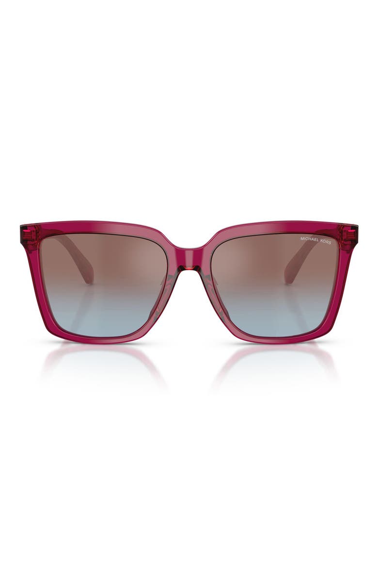Menaggio 55mm Gradient Square Sunglasses, Main, color, PLUM TRANSPARENT / PURPLE BLUE