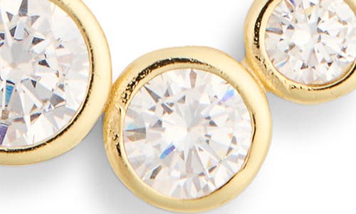 Argento Vivo Triple Bezel Cz Necklace In Gold