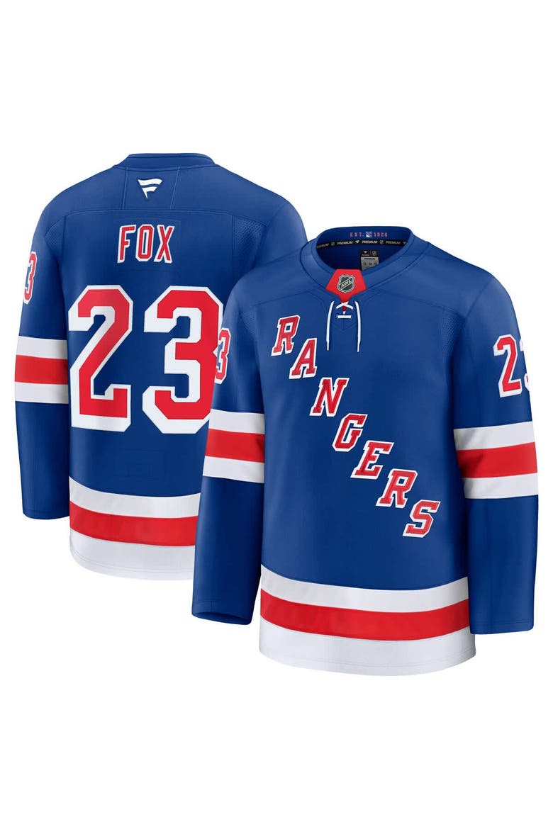 Men's Fanatics Adam Fox Blue New York Rangers Home Premium Jersey, Alternate, color, Blue