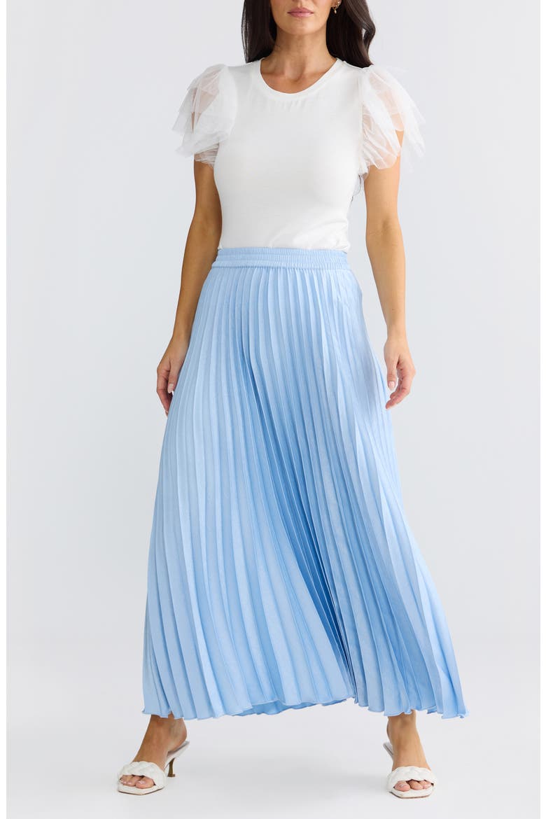Alias Pleat Maxi Skirt, Alternate, color, BLUE
