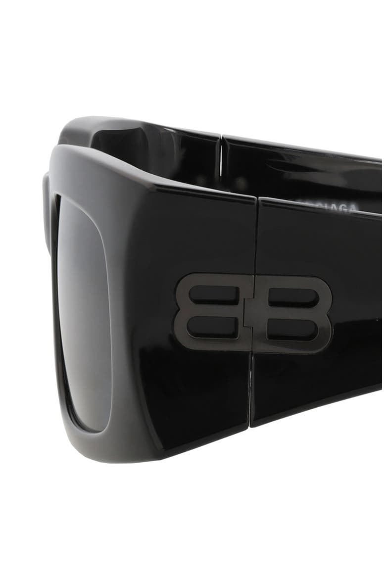 Gender Inclusive Novelty 55mm Square Sunglasses, Alternate, color, BLACK BLACK BLUE