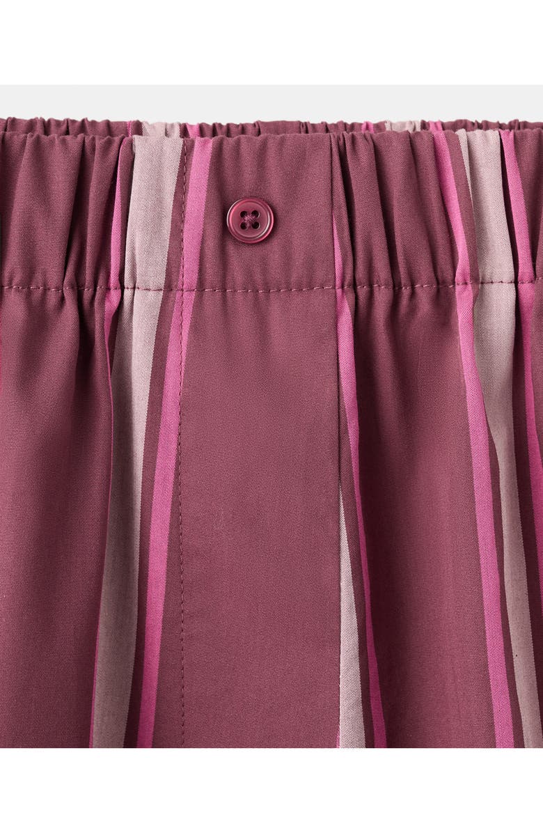 MANGO Stripe Pajama Shorts, Alternate, color, Fuchsia