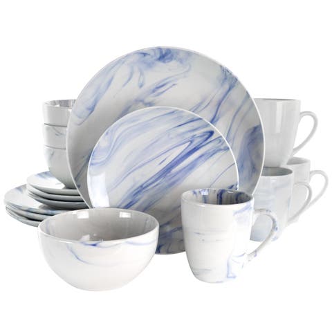 Fine Marble 16 Piece Stoneware Dinnerware Set
