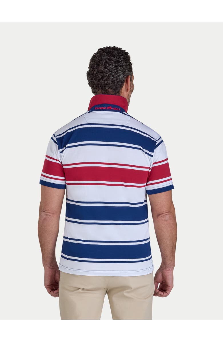 Raging Bull Wide Stripe Jersey Polo Shirt, Alternate, color, Navy