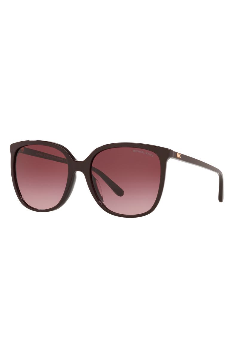 Michael Kors 57mm Gradient Cat Eye Sunglasses, Alternate, color, Cordovan