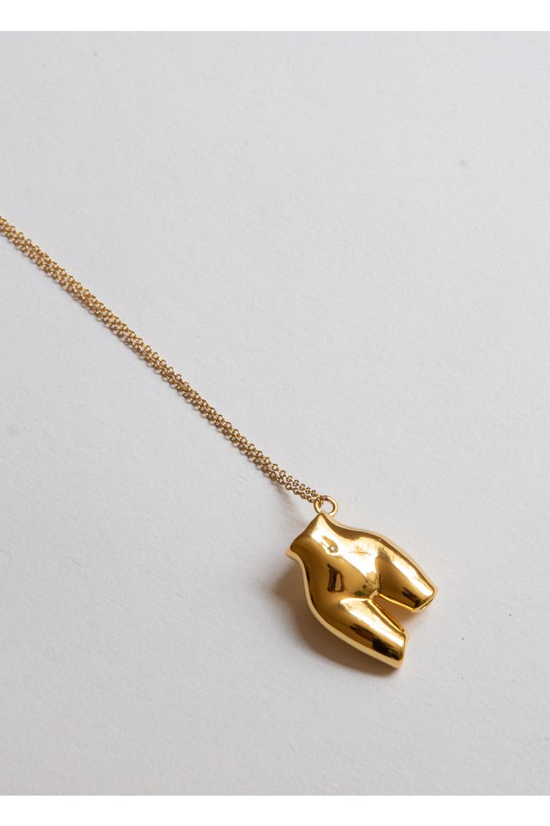 Female Body Pendant Necklace, Alternate, color, Gold