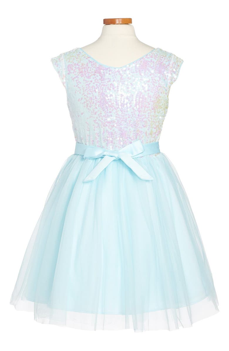 Zunie Sleeveless Sequin Dress, Alternate, color,