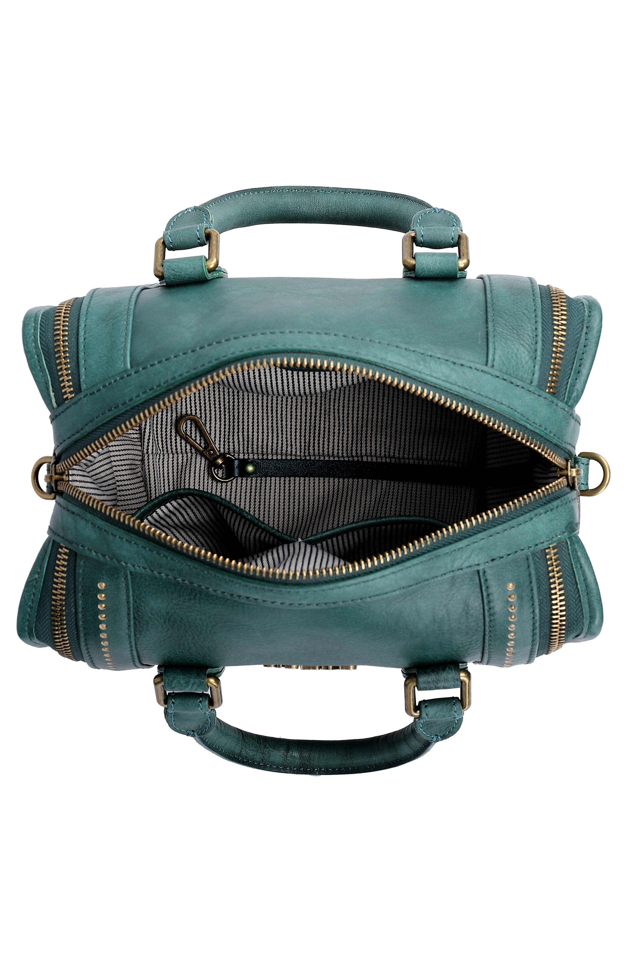 OLD TREND Mini Trunk Leather Crossbody Bag, Alternate, color, Vintage Green