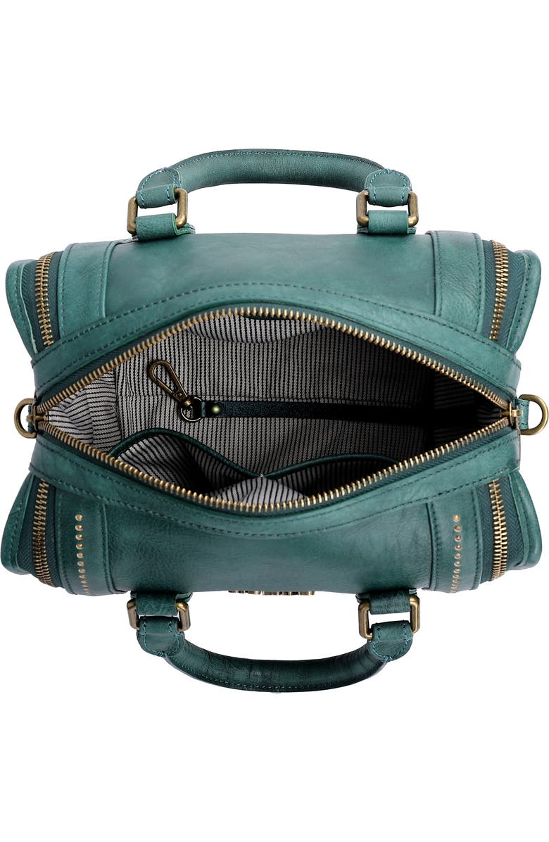 OLD TREND Mini Trunk Leather Crossbody Bag, Alternate, color, Vintage Green