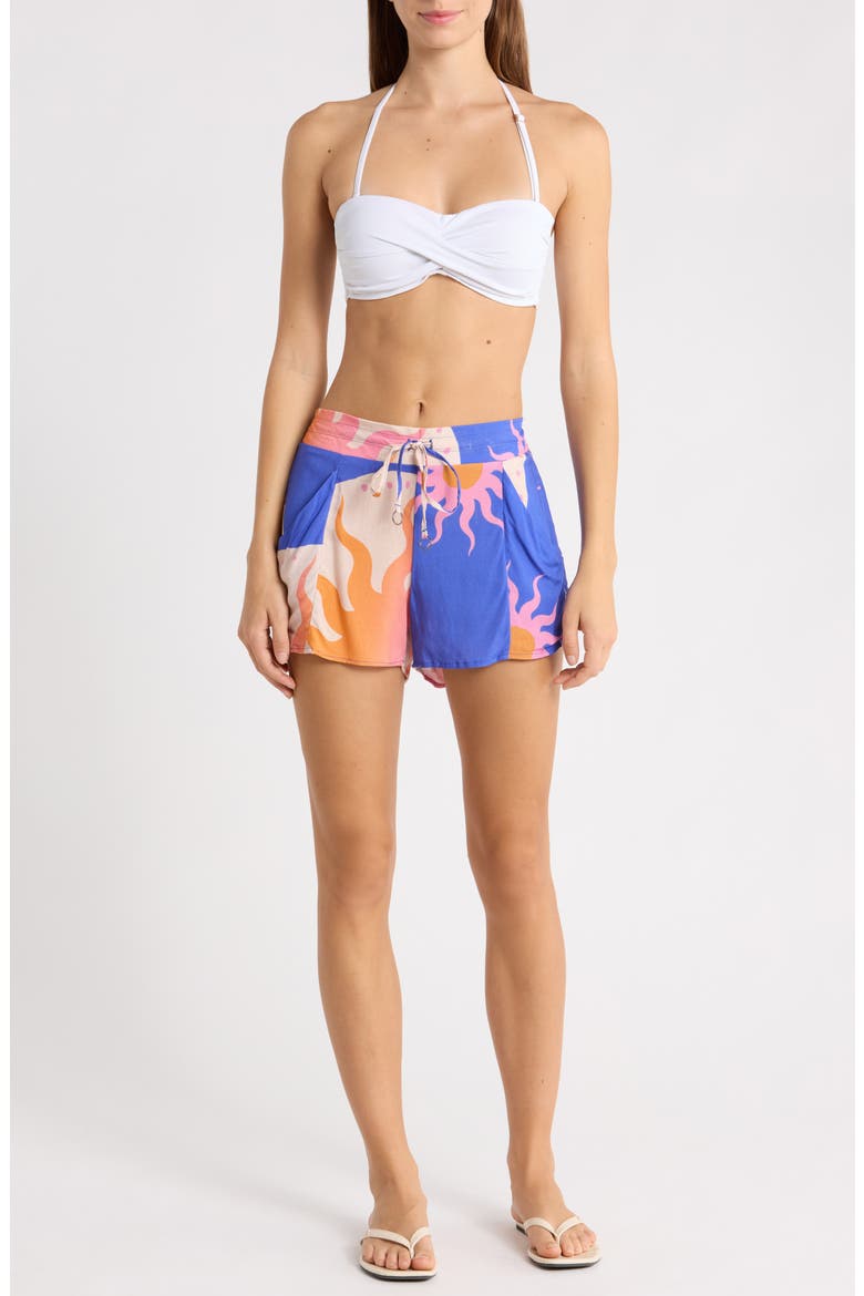 Blissful Cover-Up Shorts, Main, color, OPEN BLUE