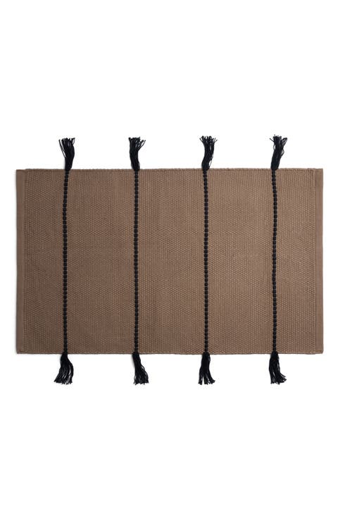 Tassel Organic Cotton Bath Mat