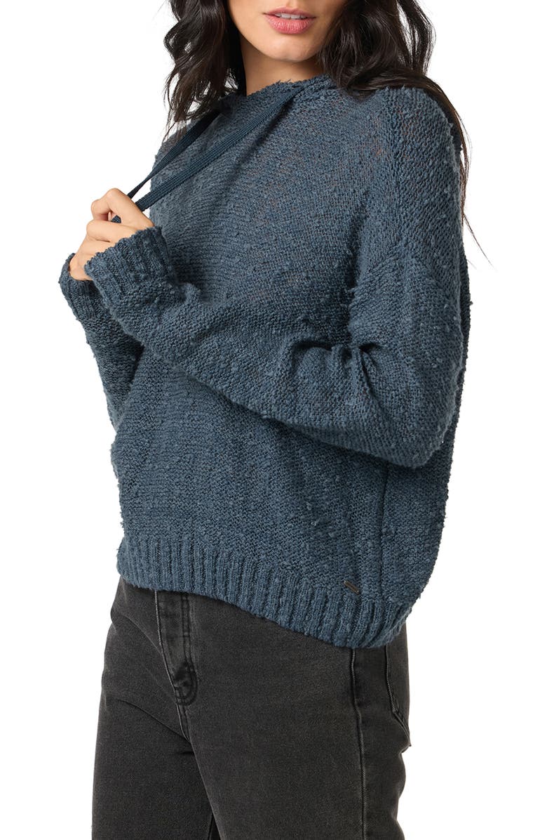 O'Neill Jayne Cotton Blend Slub Hoodie, Alternate, color, Slate