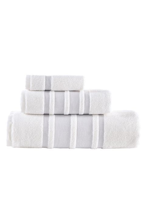 Contrast Boarder 3-Piece Towel Set