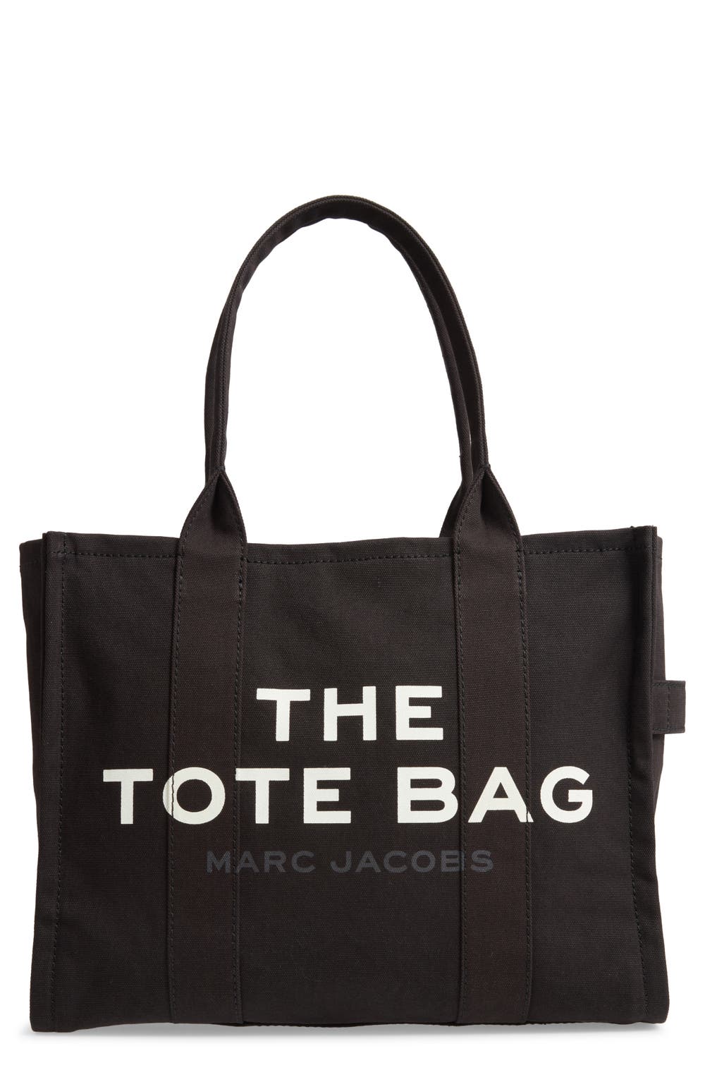 The Canvas Large Tote Bag, color, BLACK