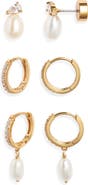 Nordstrom Set of 3 Stud and Hoop Earrings