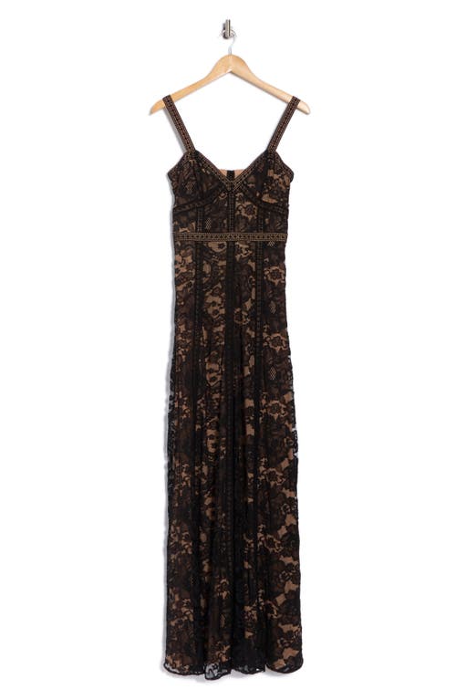 L'agence Avignon Lace Maxi Dress In Black
