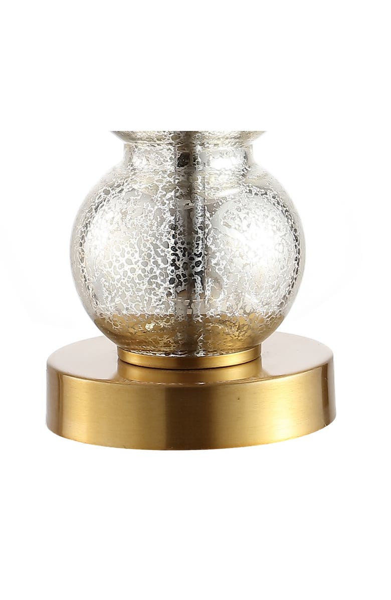 JONATHAN Y February Glass/Metal LED Table Lamp, Alternate, color, Mercury Glass/Brass Gold