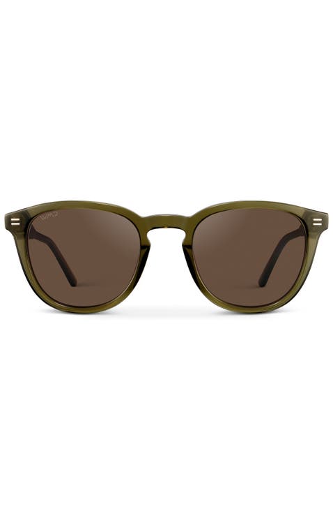 Walker - 50mm Rounded Oval Polarized Sunglasses