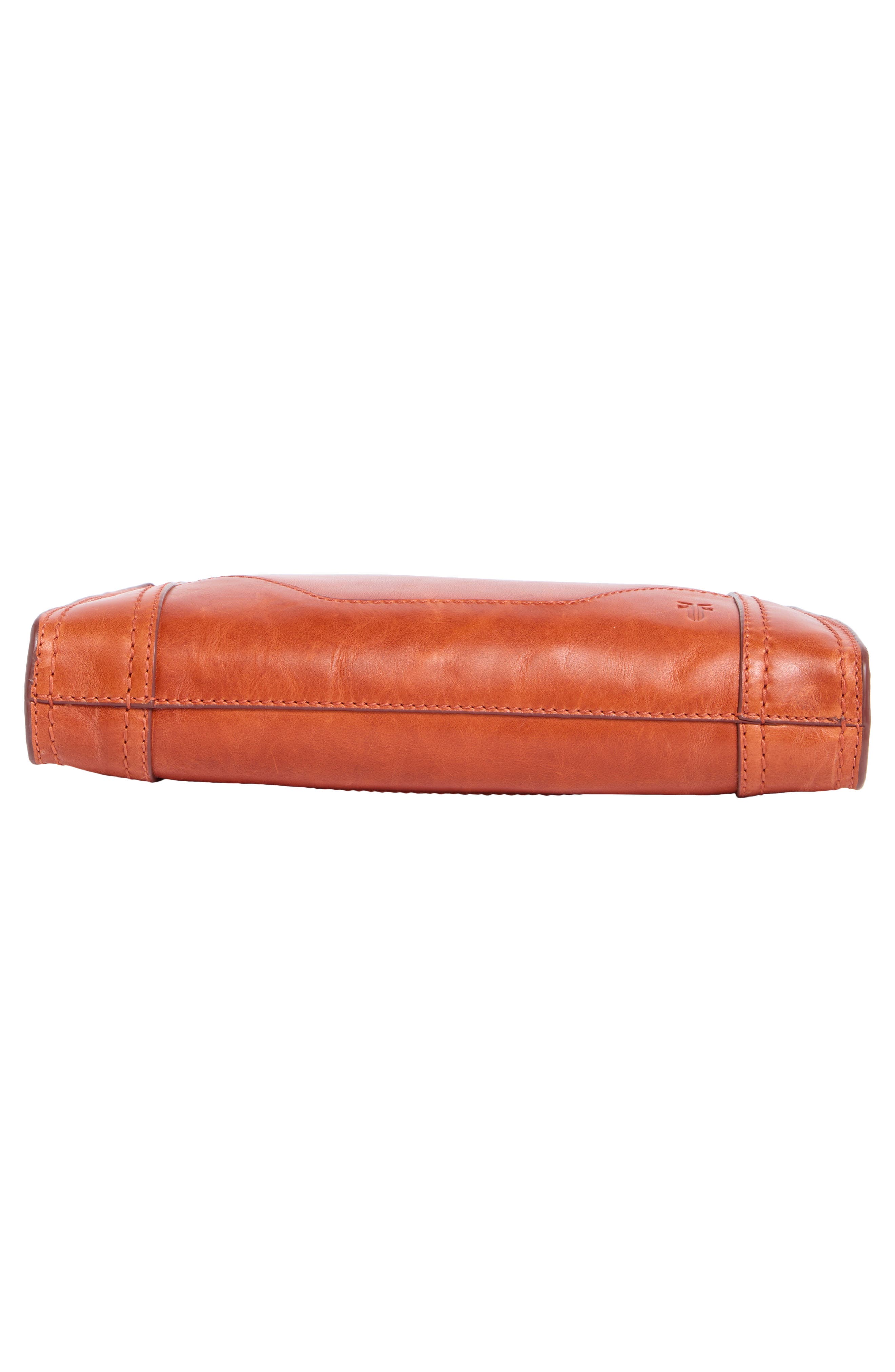 Melissa Zip Leather Crossbody, Alternate, color, PERSIMMON