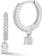 GLAZE JEWELRY Cubic Zirconia Drop Hoop Earrings