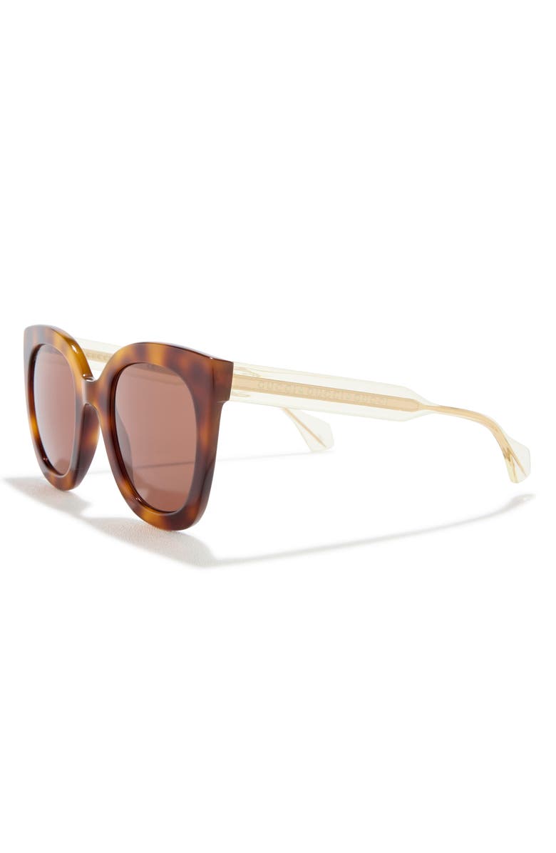 Gucci 51mm Core Oversize Sunglasses, Alternate, color, Havana Crystal Brown