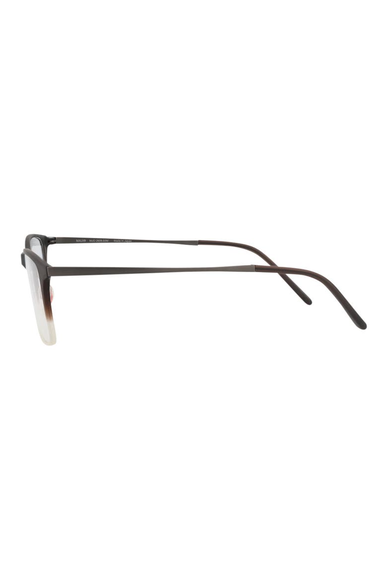 53mm Rectangular Optical Glasses, Alternate, color, BROWN BROWN TRANSPARENT