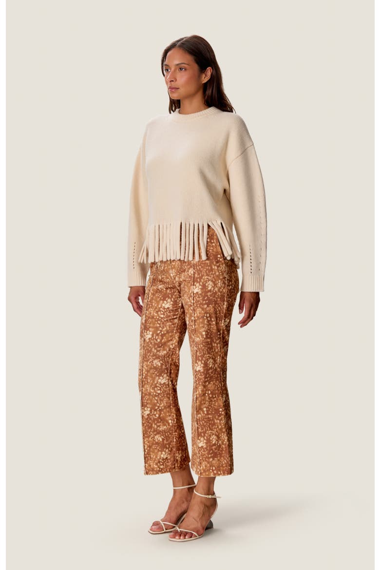 Madison Velvet Crop Kick Flare Pants, Alternate, color, Cedar Multi