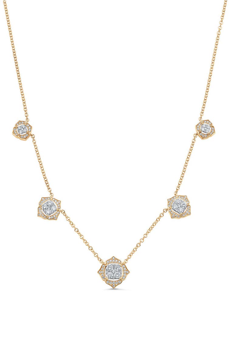 Sara Weinstock Leela Diamond Station Necklace, Main, color, 