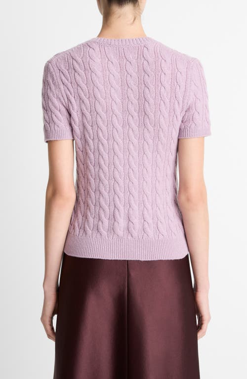 Vince Cable Short Sleeve Sweater In Purple
