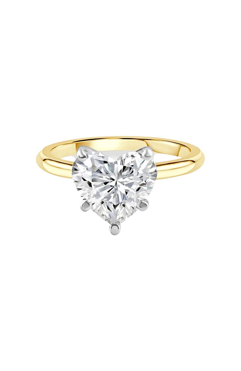 Bliss Diamond 3Ct 14k Gold Certified Lab Grown Heart Cut Diamond Engagement Ring, Main, color, 