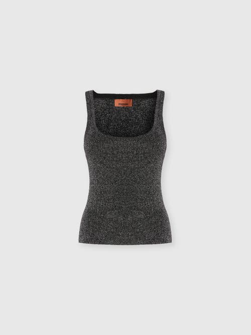 Missoni Scoop-neck Metallic-effect Tank Top In Black