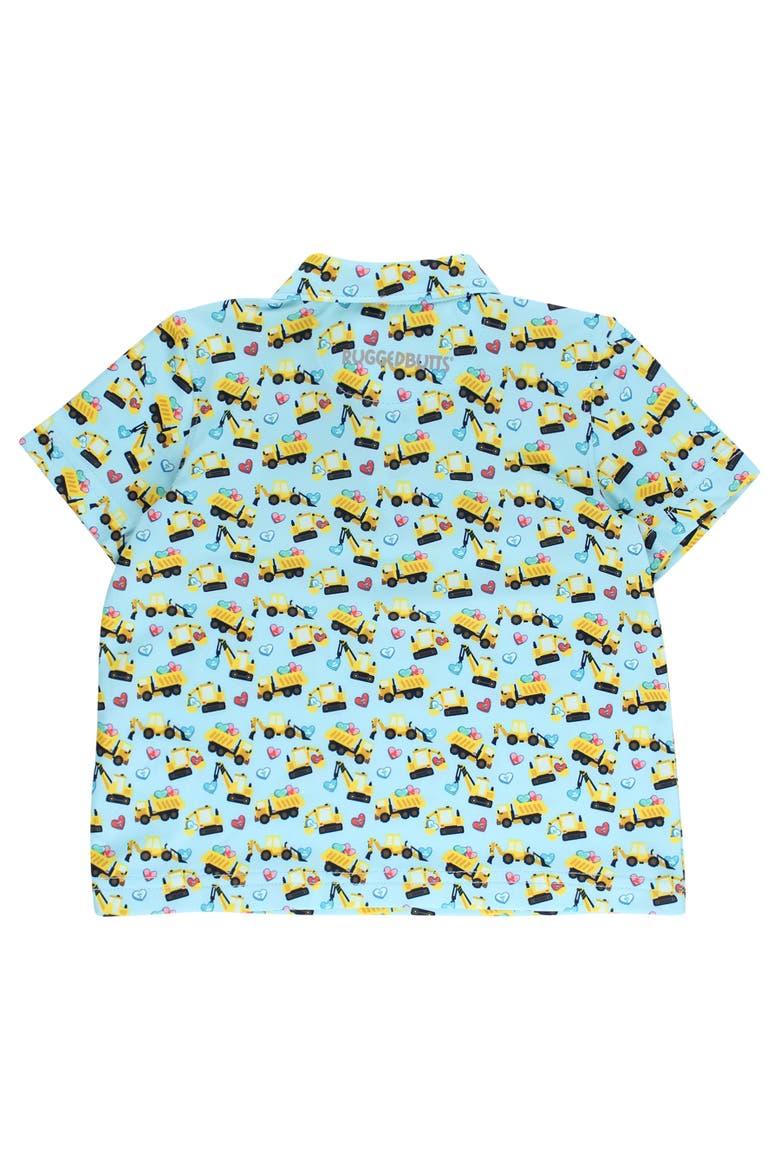 Boys Knit Short Sleeve Performance Polo, Alternate, color, Tiny Loads of Love