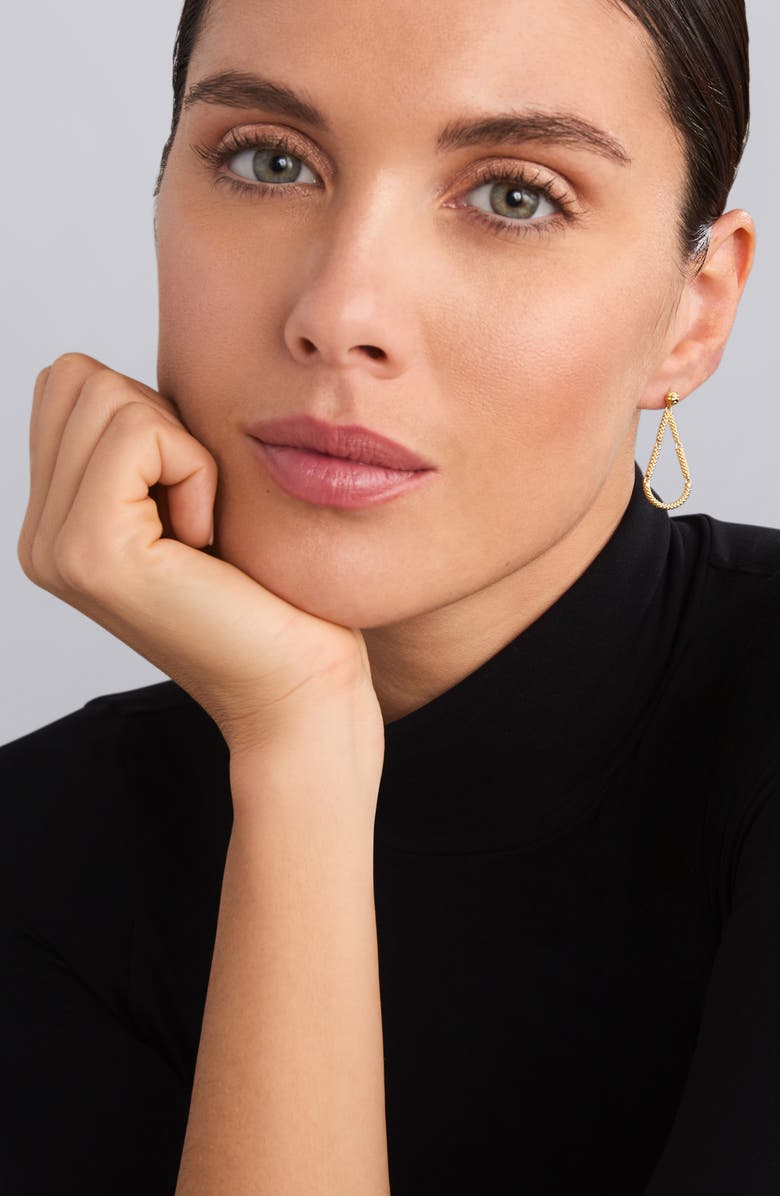 LAGOS Caviar Bead Teardrop Earrings, Alternate, color, Gold