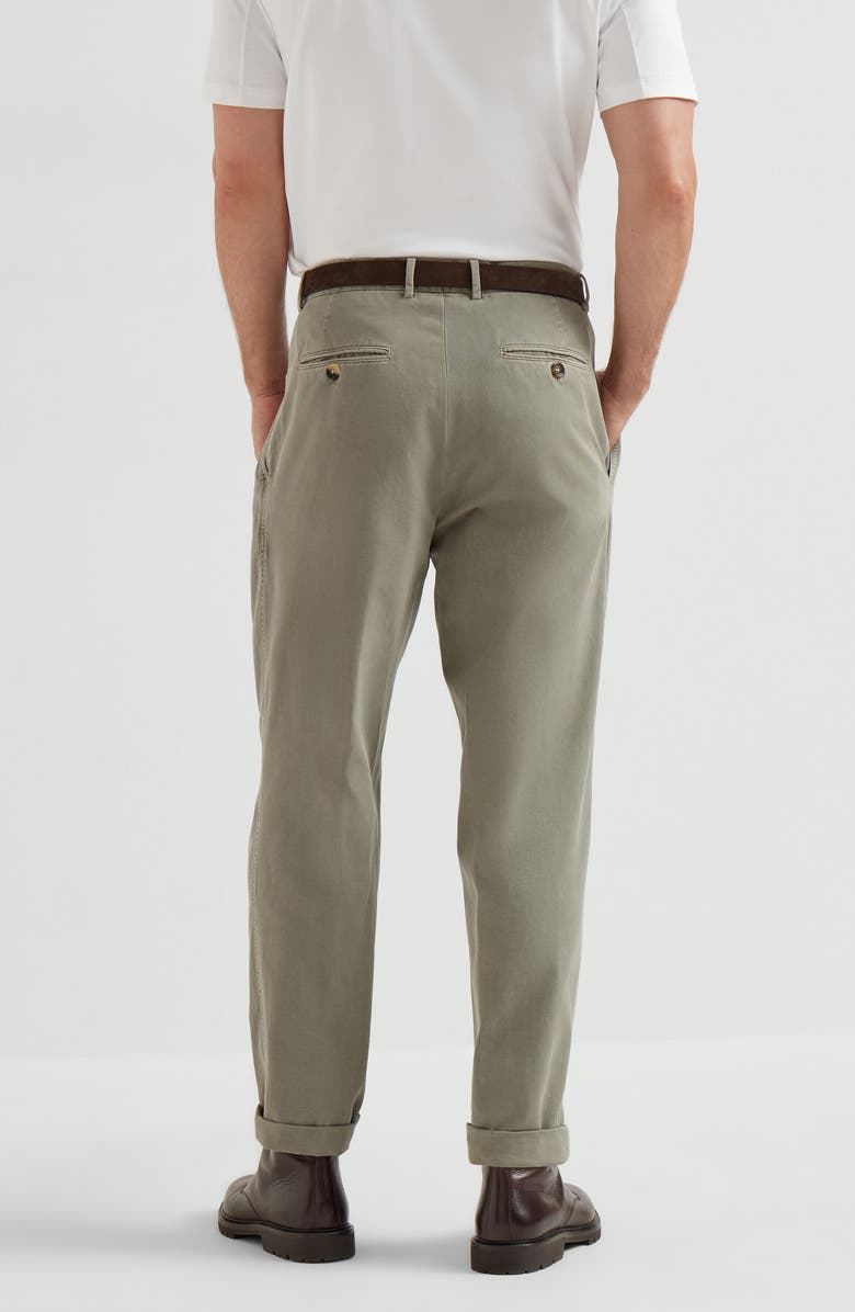 Brunello Cucinelli Double pleated trousers, Alternate, color, Khaki