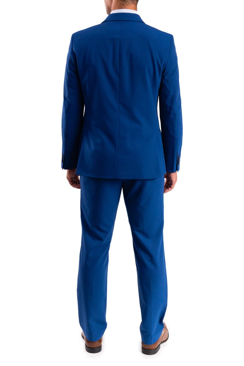 Bi-Stretch Solid 2-Piece Suit, Alternate, color, BLUE