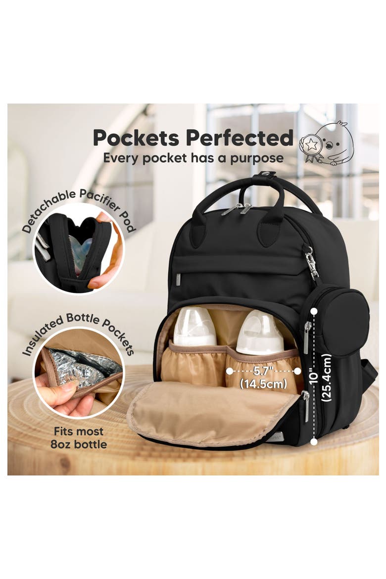 Play Diaper Bag, Alternate, color, Trendy Black
