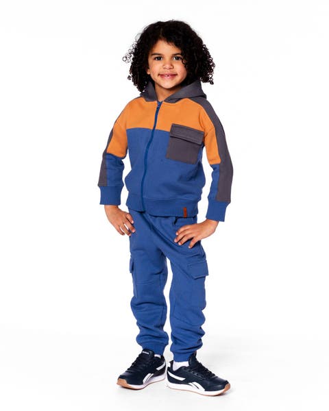 Full Zip Fleece Color Block Sweatshirt (Toddler & Little Kid)