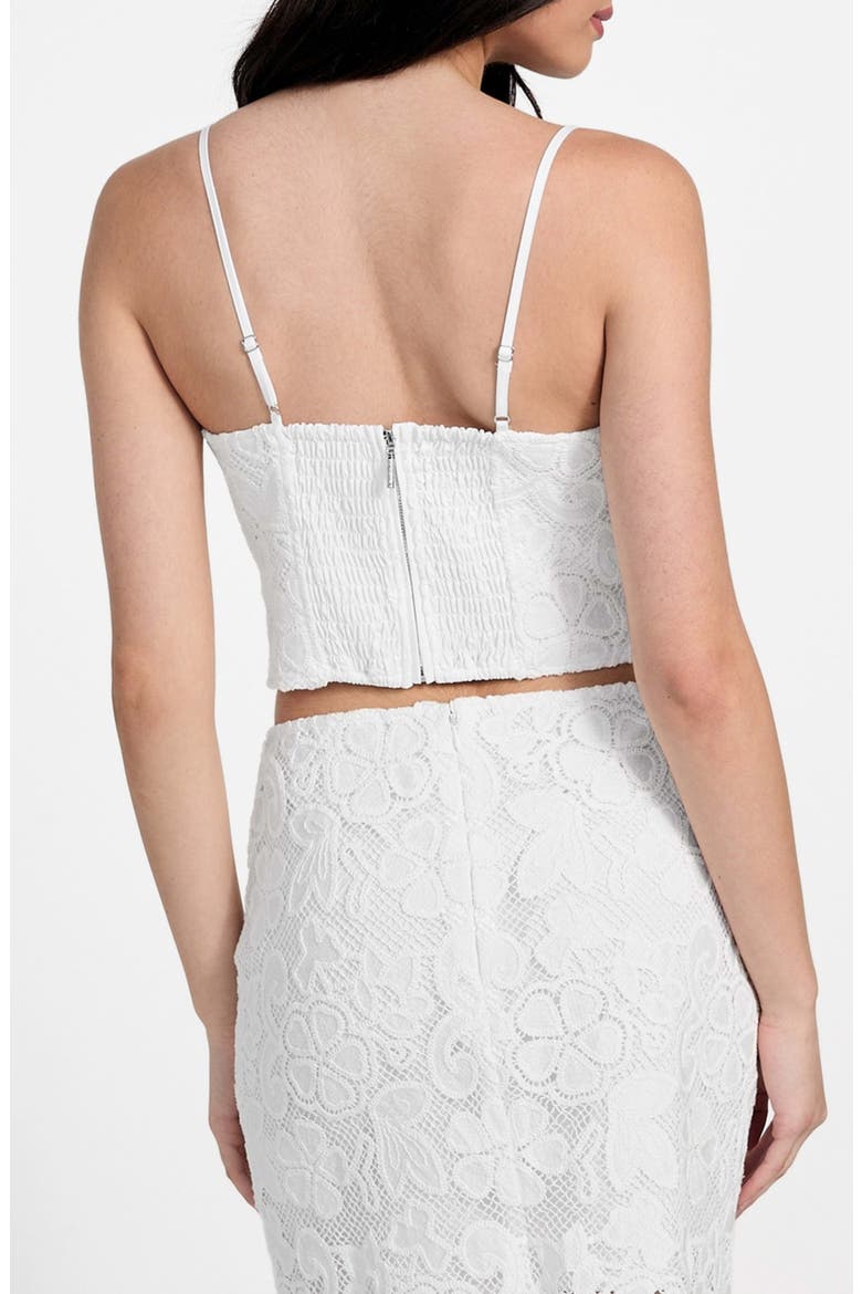 Delilah Floral Embroidery Crop Top, Alternate, color, PURE WHITE