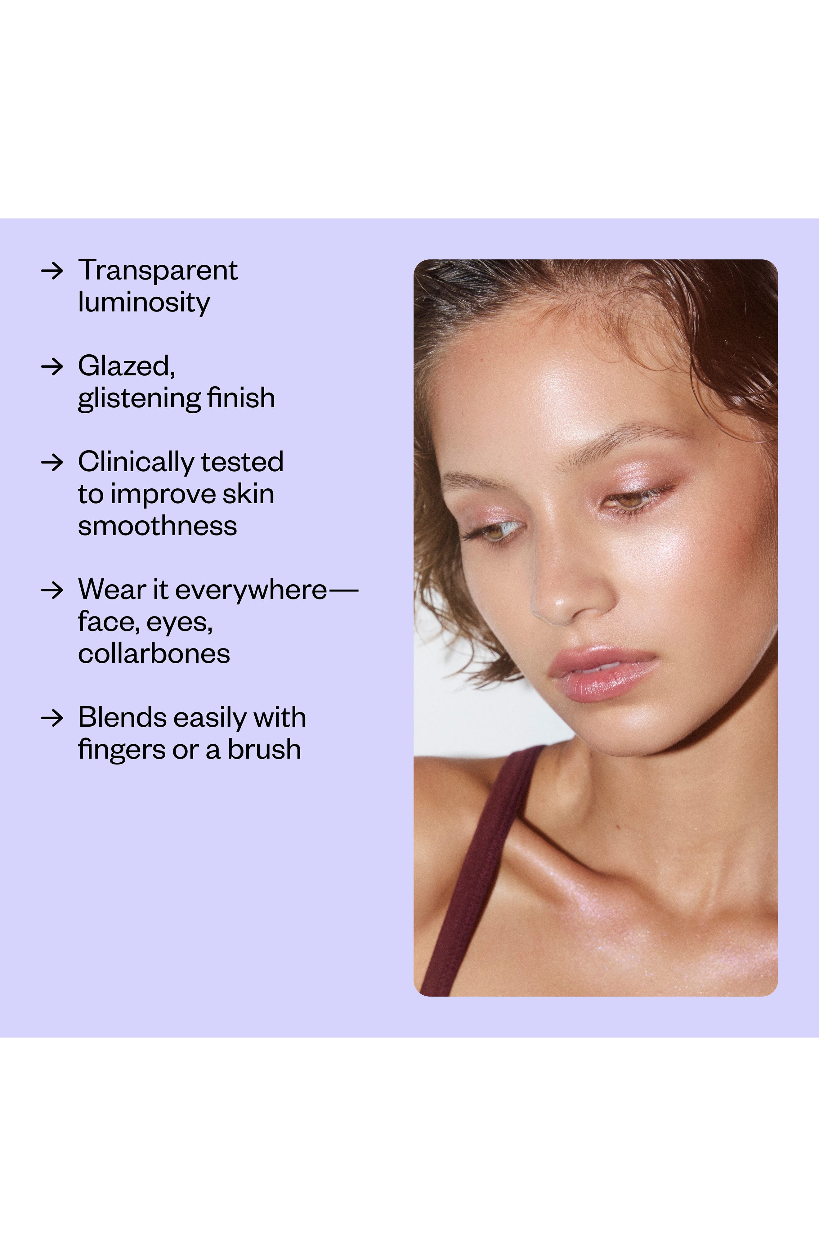 Kosas Shiny Objects Wet Glisten Powder Highlighter for Face & Eyes
