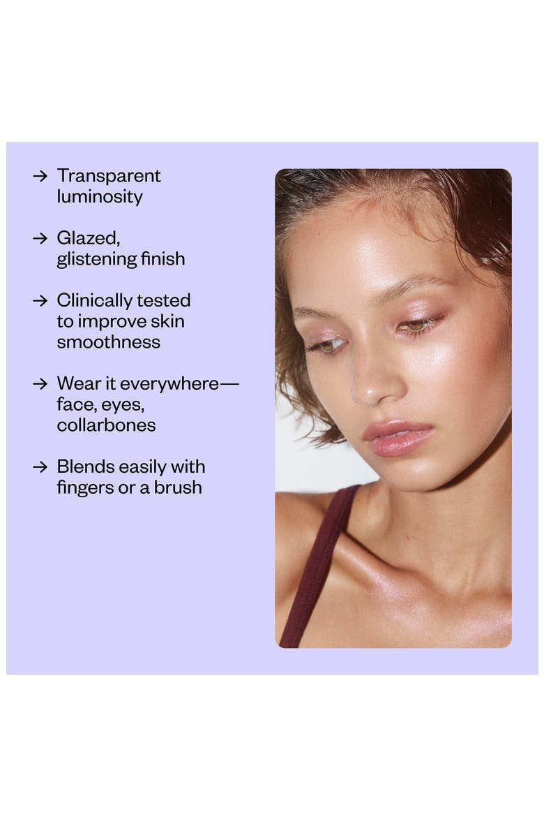 Shiny Objects Wet Glisten Powder Highlighter for Face & Eyes, Alternate, color, GLIMMEROSE