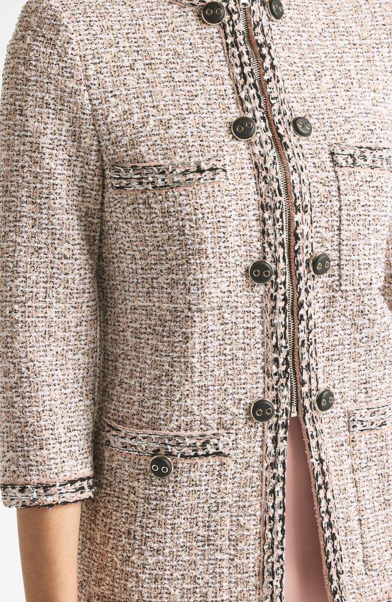 St. John Collection Three-Quarter Sleeve Tweed Jacket, Alternate, color, 