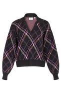 Untitled in Motion Plaid Collared Knit Polo