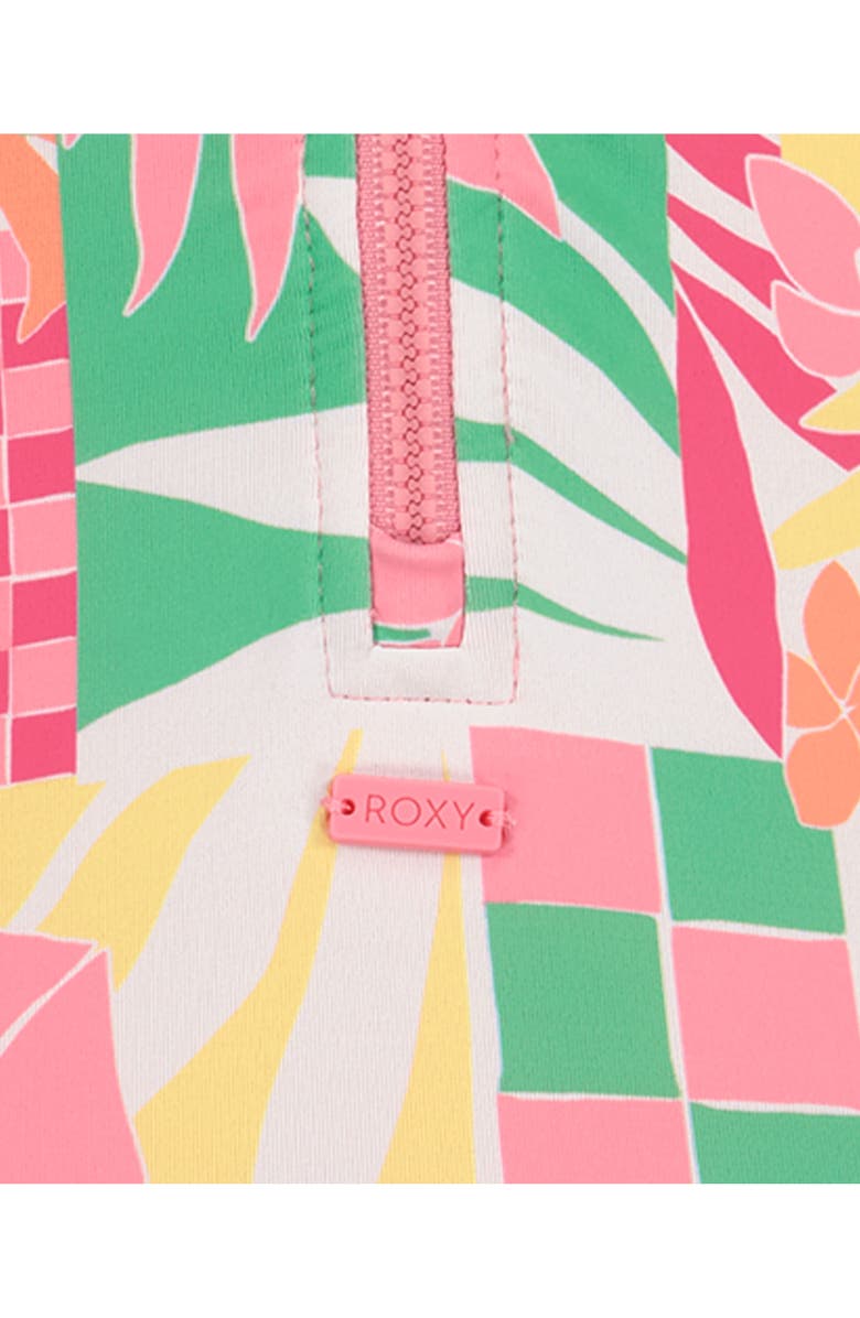 Roxy Kids' Tropical One-Piece Rashguard Swimsuit, Alternate, color, Plumeria