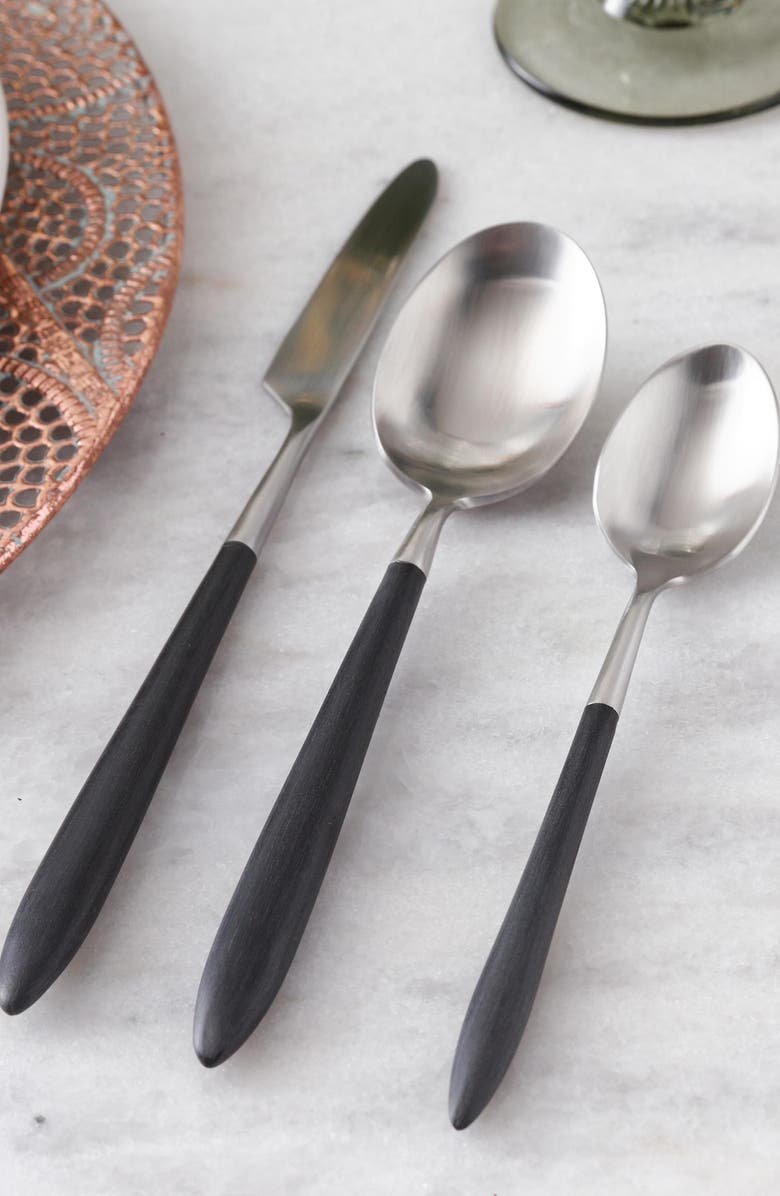 Fortessa Velo 20-Piece Flatware Set, Alternate, color, Black