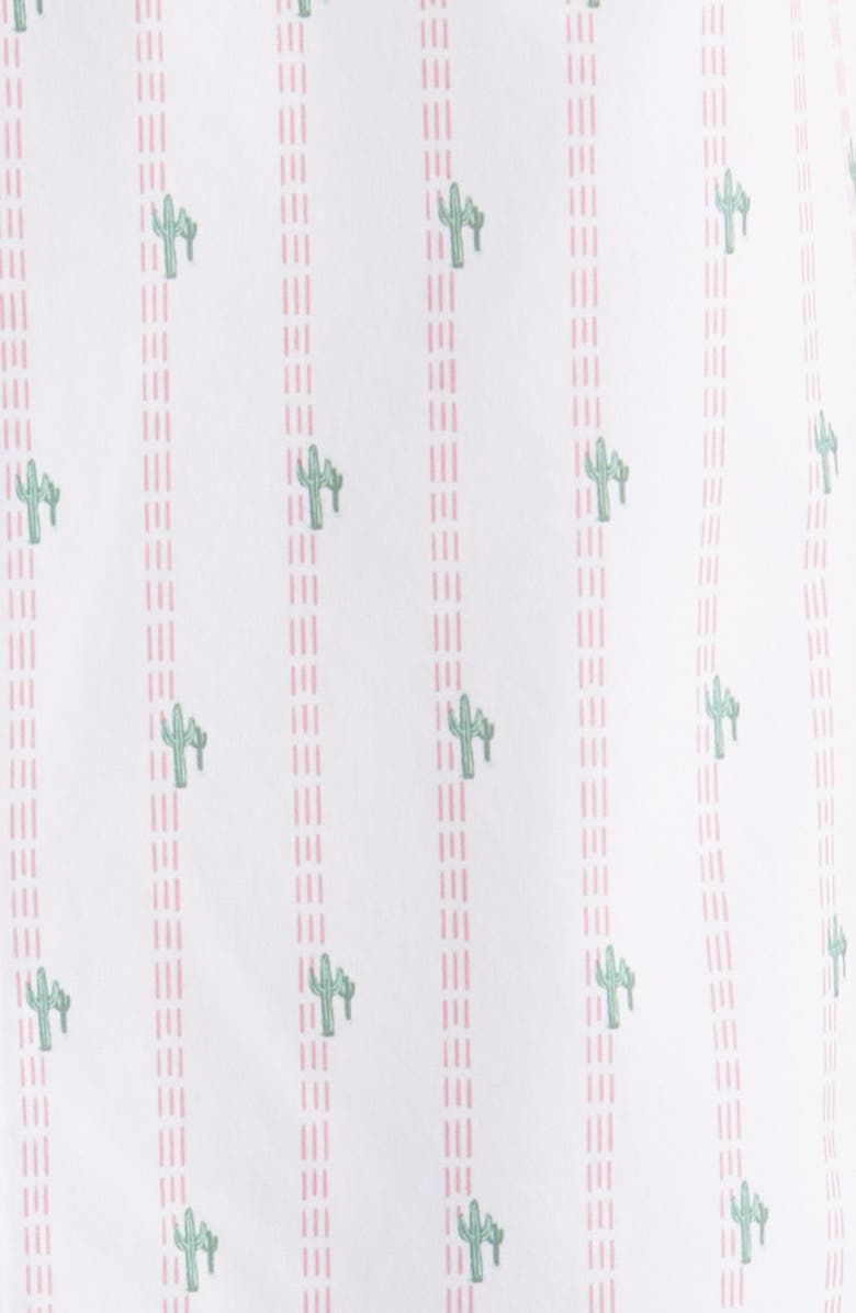 Mizzen+Main Leeward Trim Fit Cactus Stripe Short Sleeve Performance Button-Up Shirt, Alternate, color, 