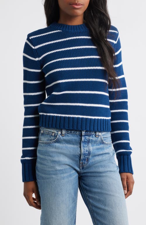 Madewell Holly Stripe Cotton Crewneck Sweater